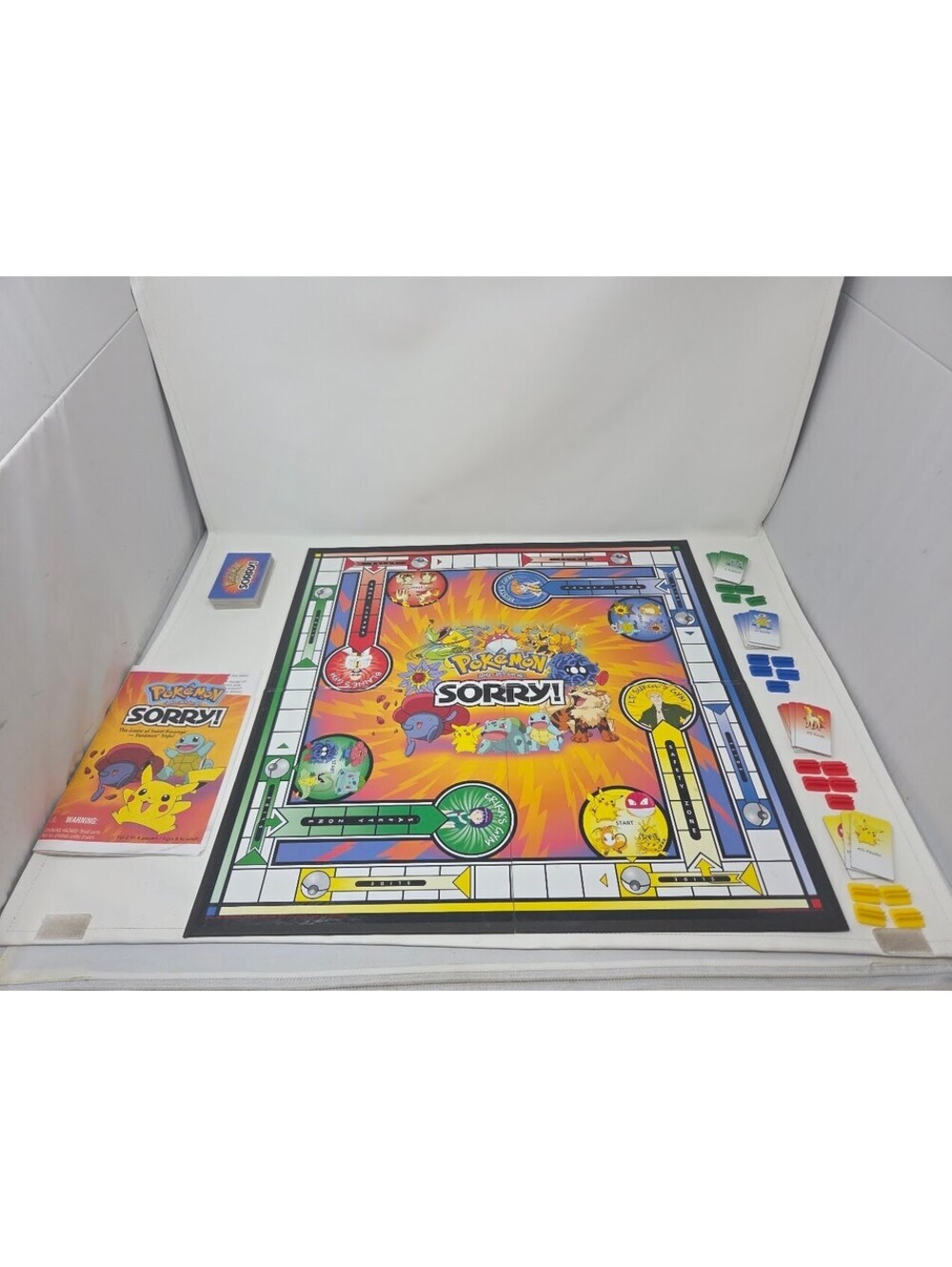 Pokemon Sorry Board Game Hasbro Parker Brothers 2000 With Cards And Pieces